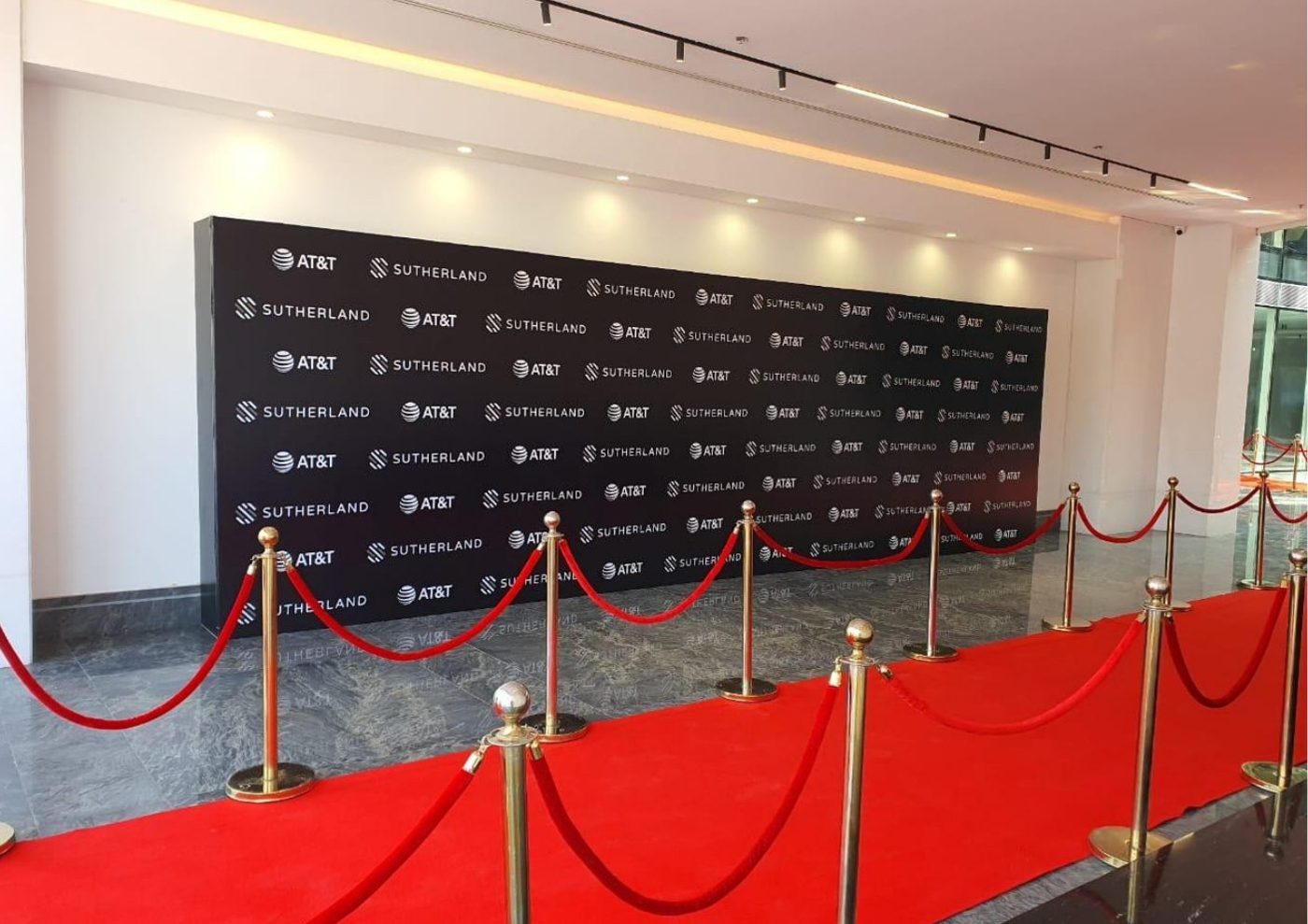 AT&T and Sutherland large-format backdrop by essence