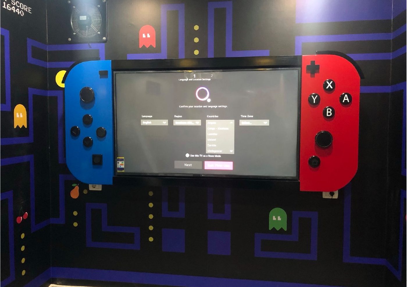 Gaming-themed office wall by essence